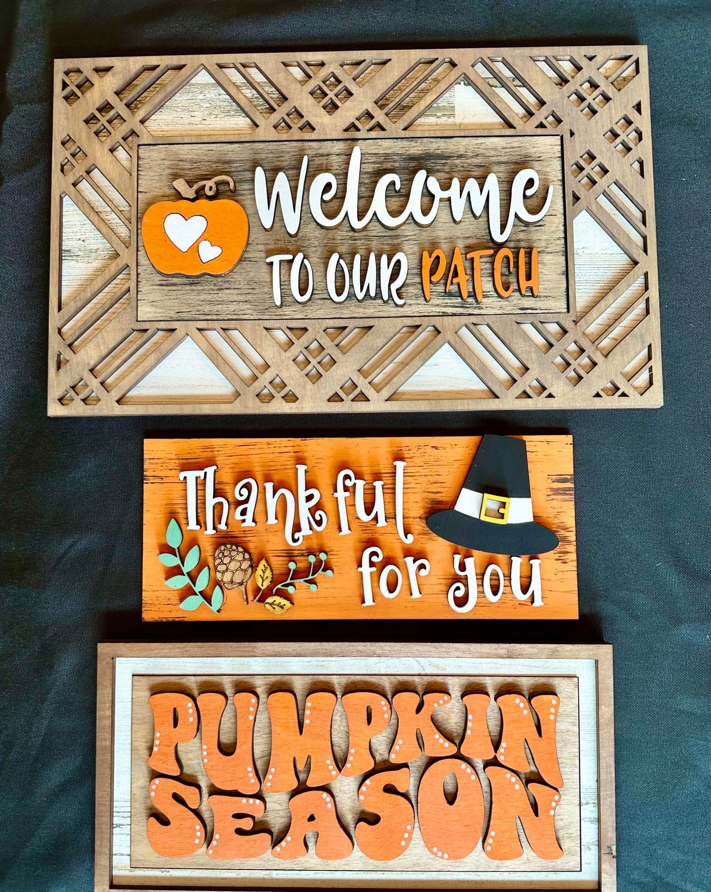 3D Interchangeable Rectangle INSERTS ONLY - Fall and Halloween