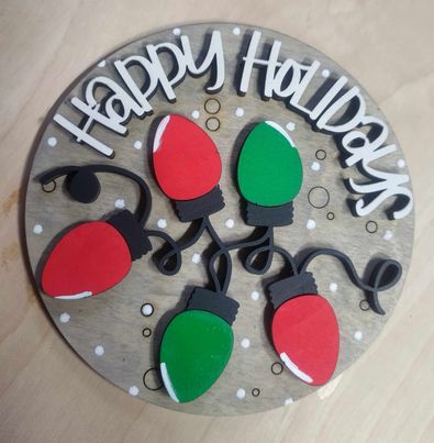 3D Interchangeable Round INSERTS - Winter and Christmas