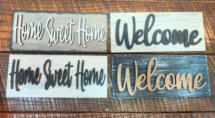 3D Interchangeable Rectangle INSERTS ONLY - Family and Home
