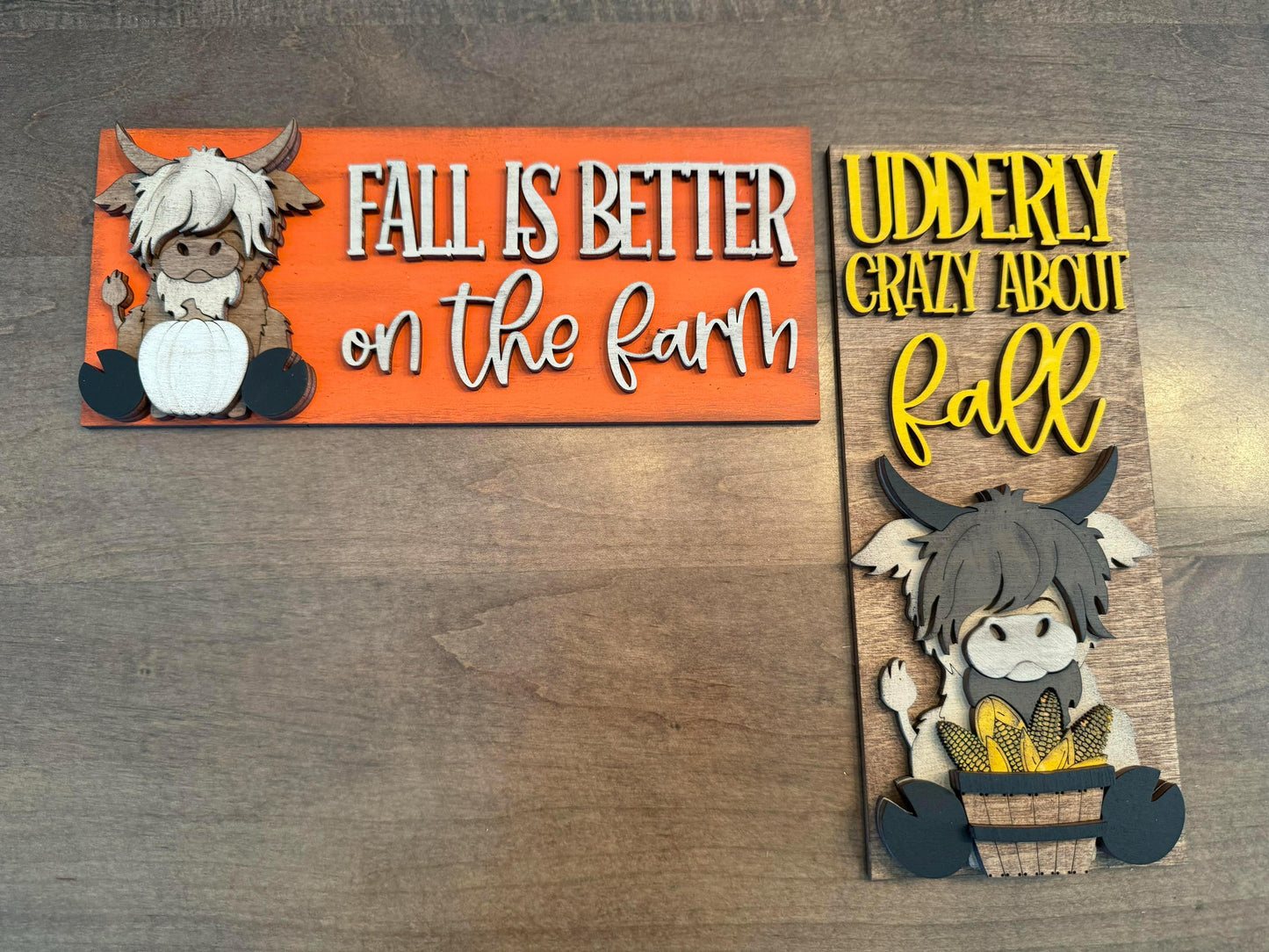 3D Interchangeable Rectangle INSERTS ONLY - Fall and Halloween
