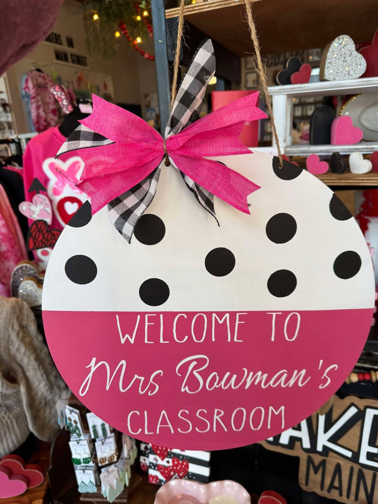 Door hanger - Welcome to (teachers name) Classroom