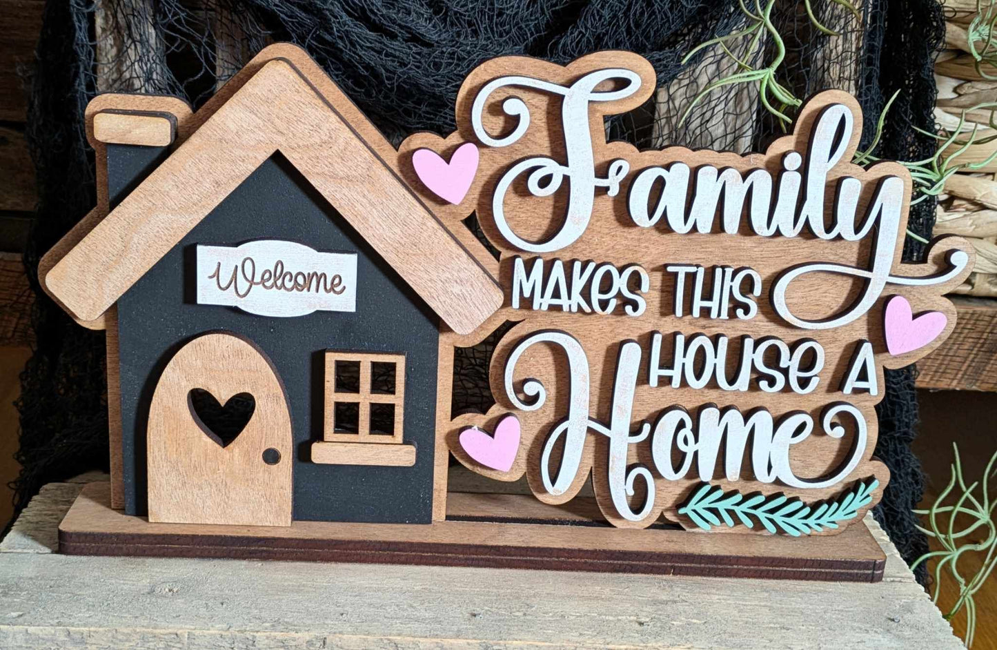 3D Standing Family makes this house a Home Customizable Display