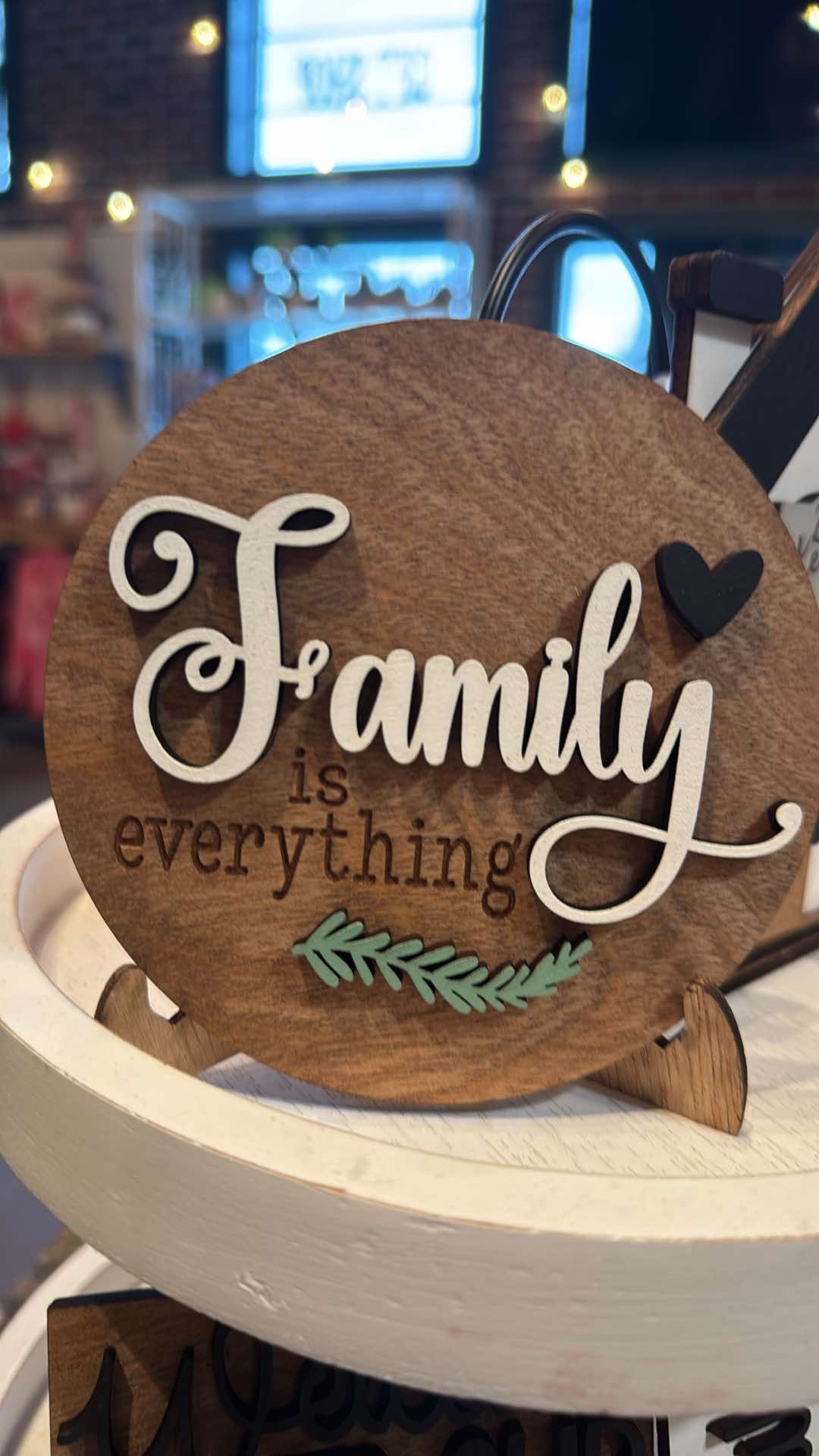 3D Tiered Tray Decor - Family Welcome to our Home