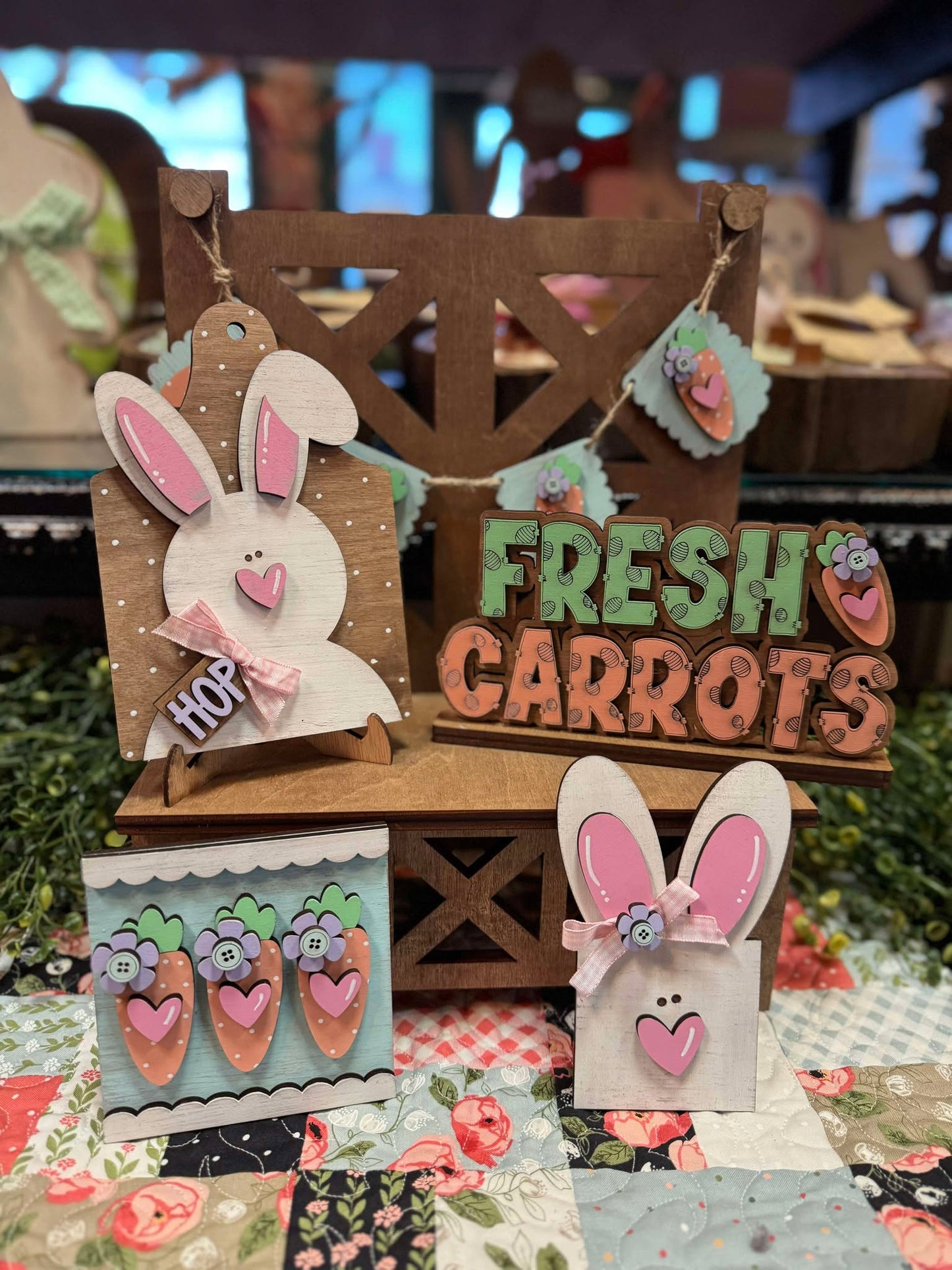 3D Tiered Tray Decor - Fresh Carrots Easter Tray