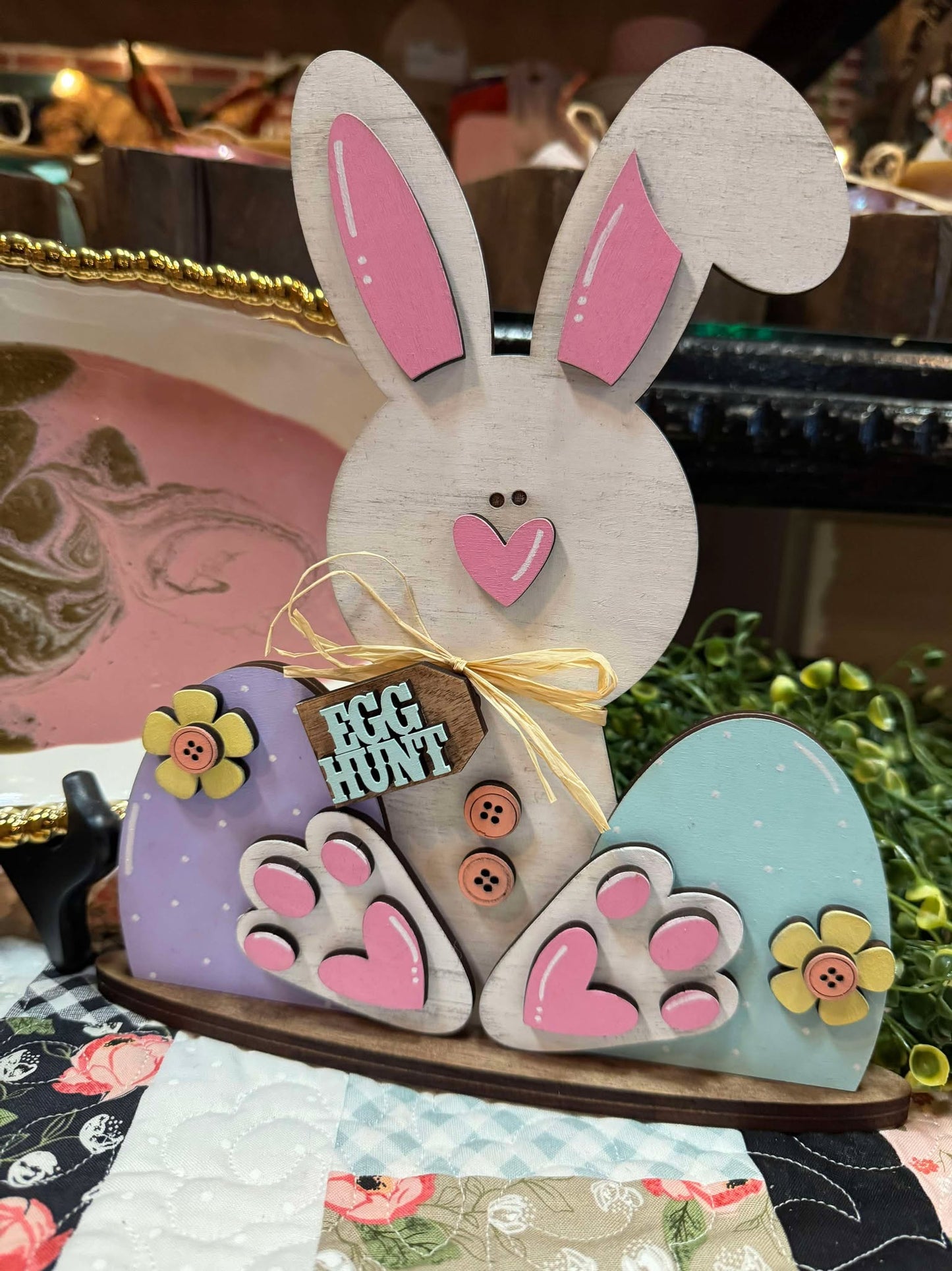 3D Primitive Bunny shelf sitter