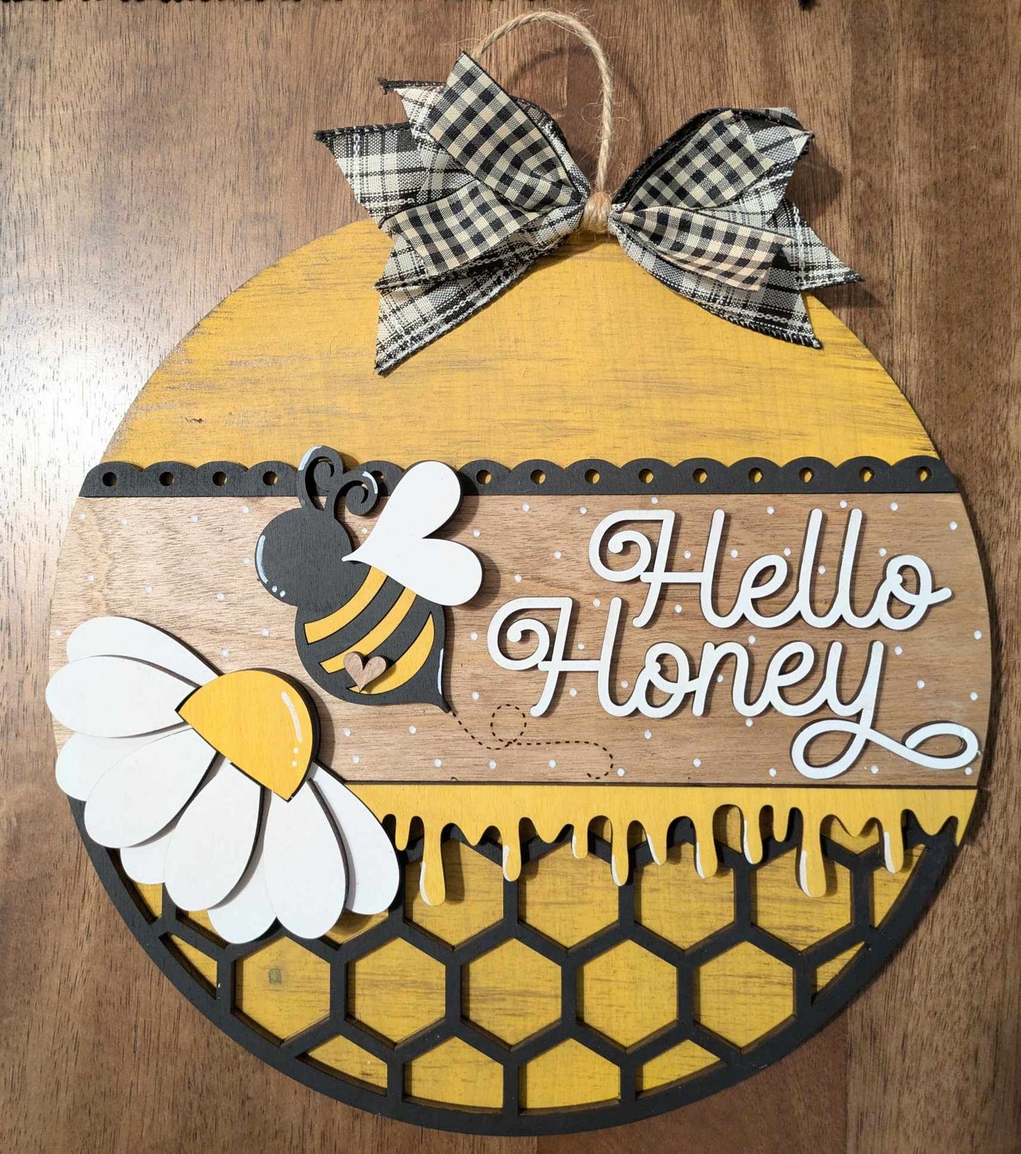 3D Door hanger Hello Honey