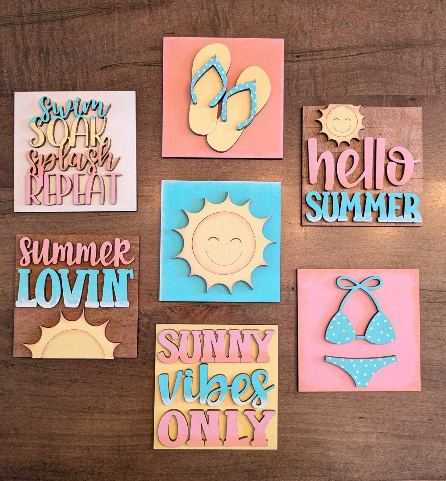 3D Interchangeable Square INSERTS ONLY - Summer
