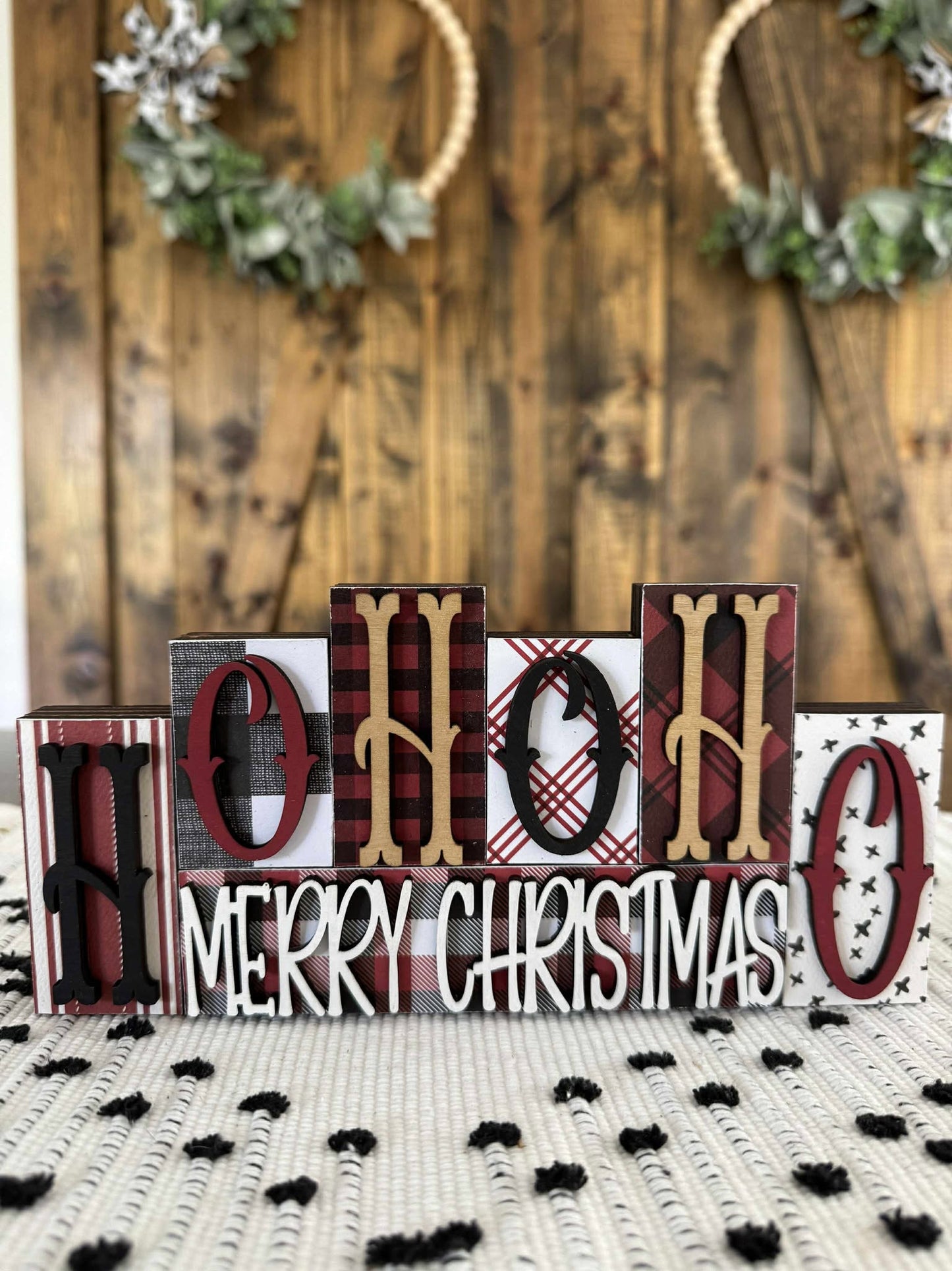 3D Standing Block Christmas Displays