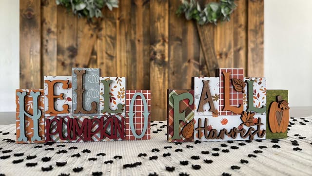 3D Standing Block Fall Displays