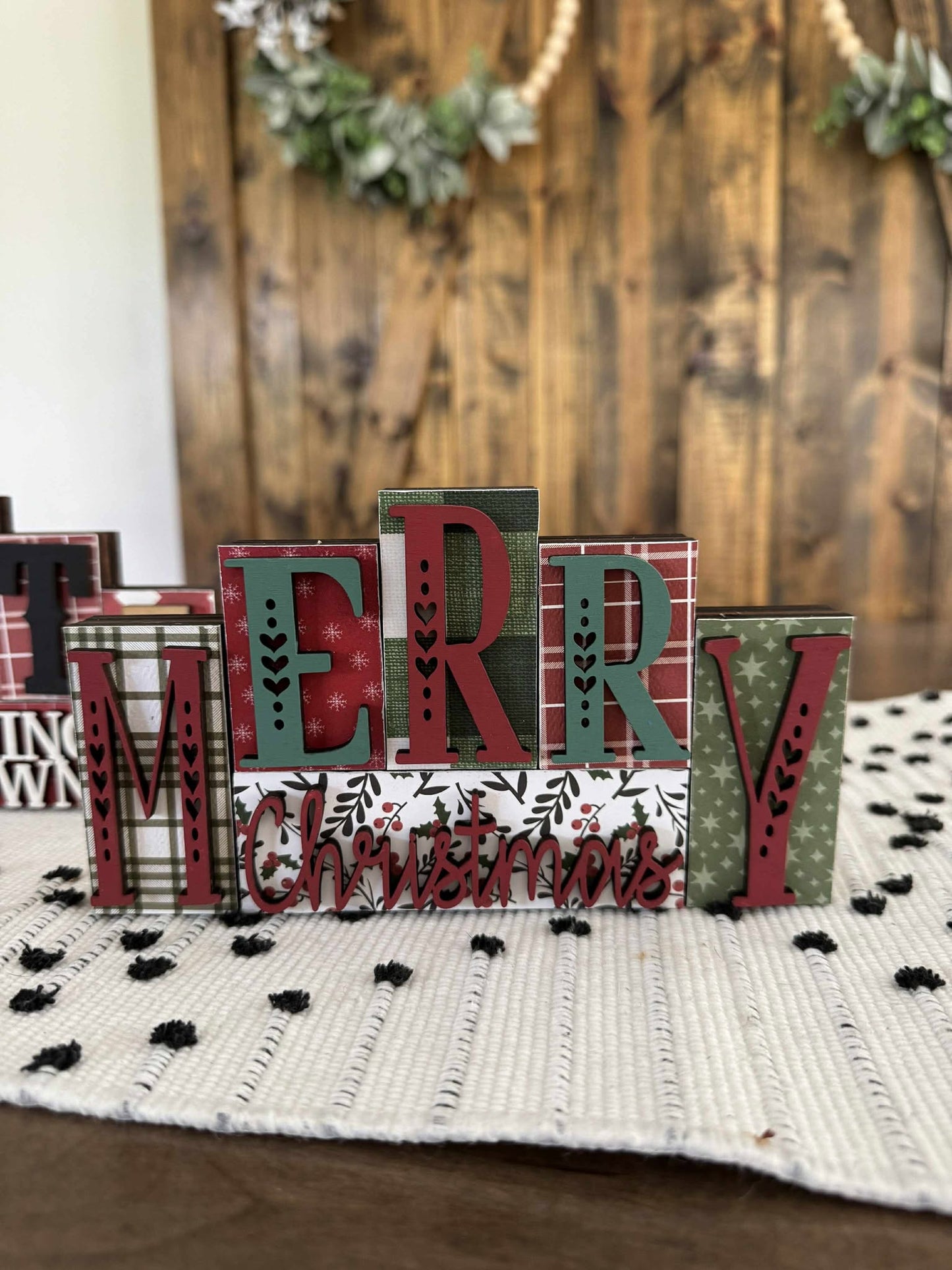 3D Standing Block Christmas Displays