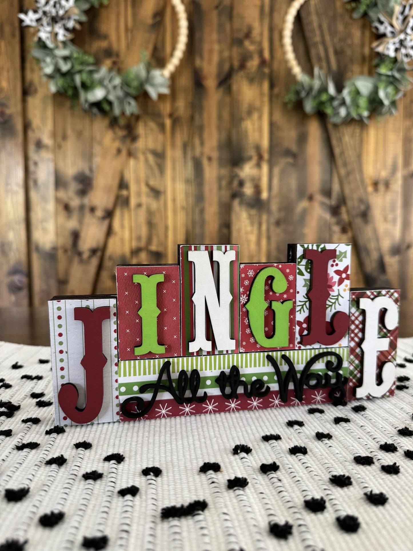 3D Standing Block Christmas Displays