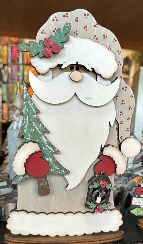 3D Standing Primitive Santa