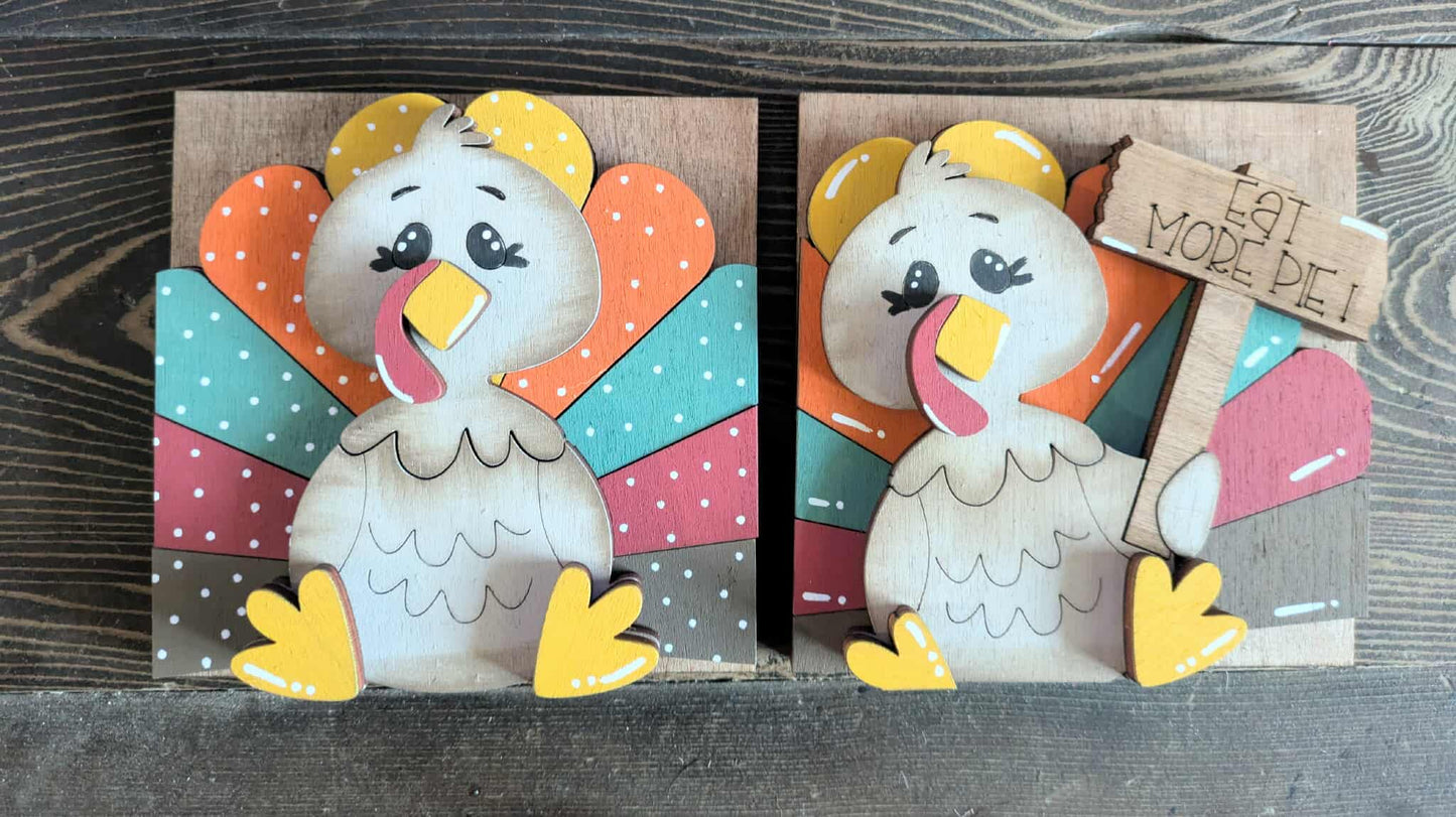 3D Interchangeable Square INSERTS ONLY - Fall and Halloween