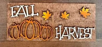 3D Interchangeable Rectangle INSERTS ONLY - Fall and Halloween