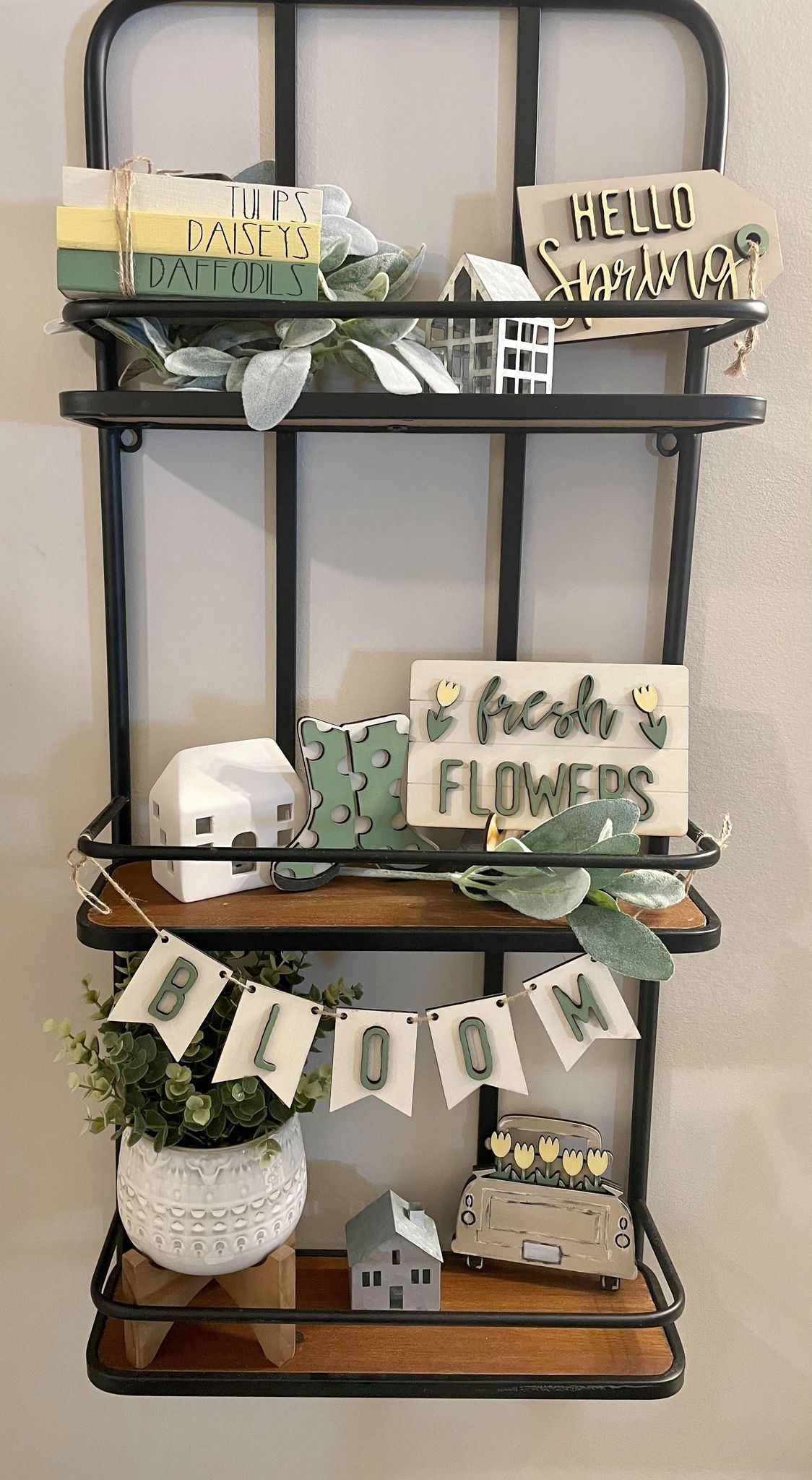 3D Tiered Tray Decor - Spring bloom
