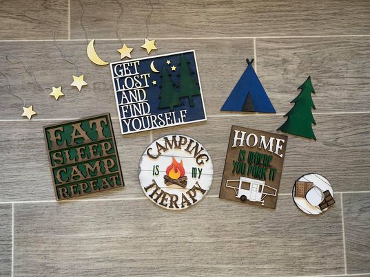 3D Tiered Tray Decor - Camping Therapy