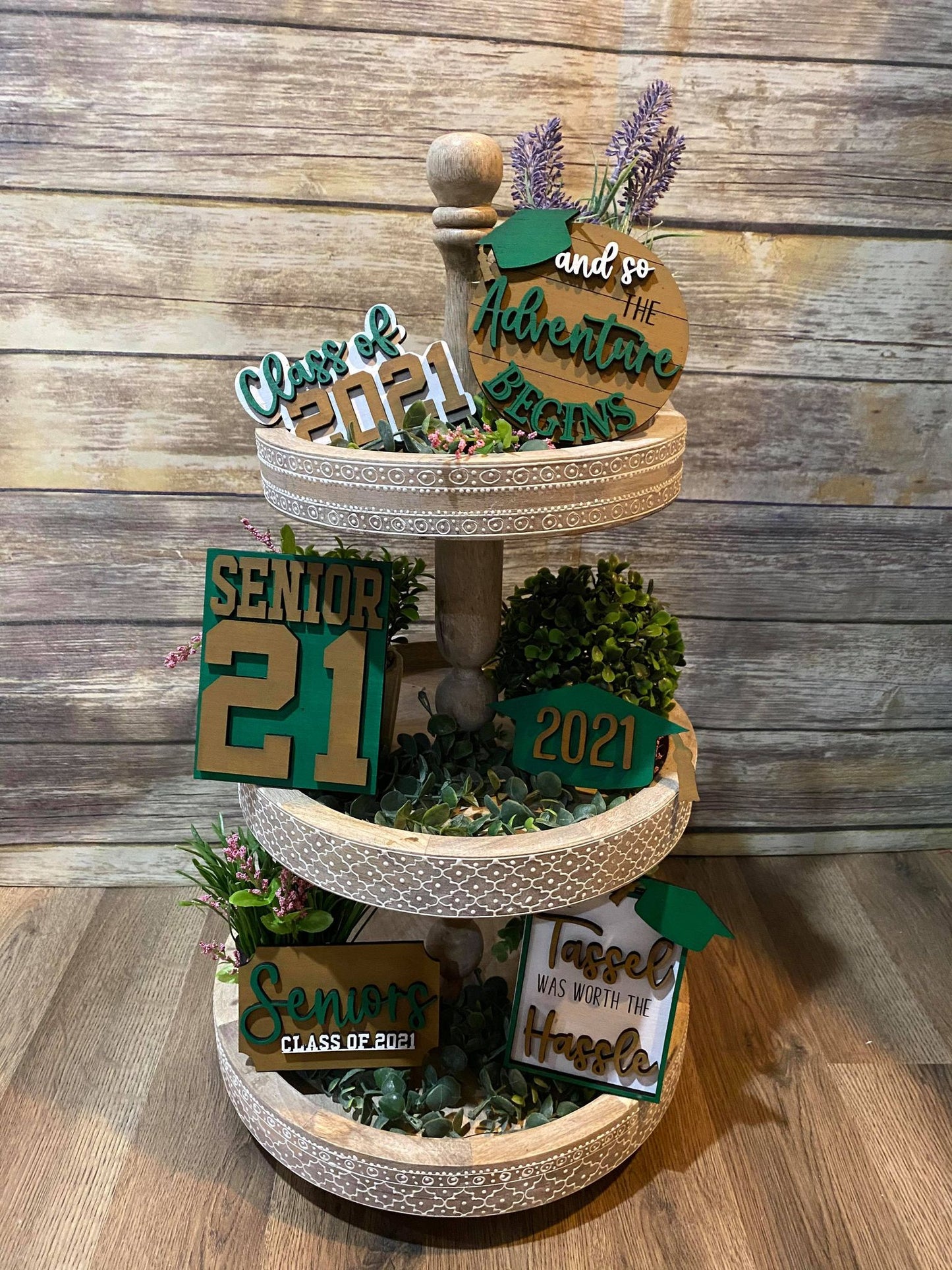 3D Tiered Tray Decor - Senior
