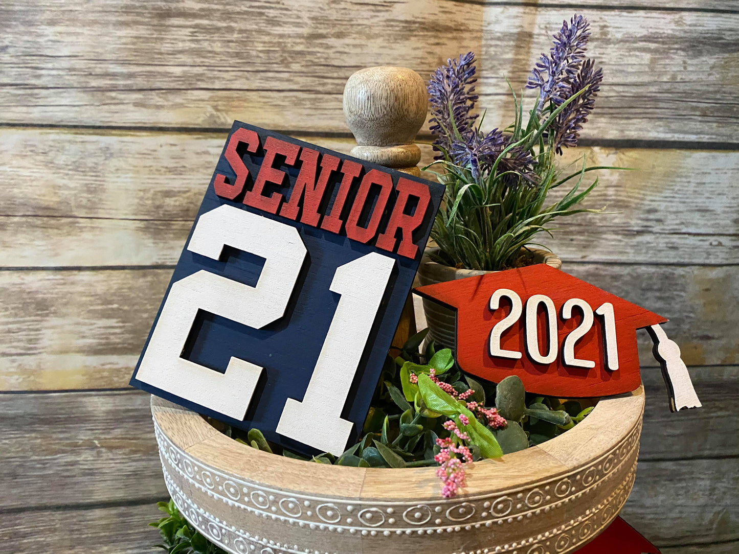 3D Tiered Tray Decor - Senior