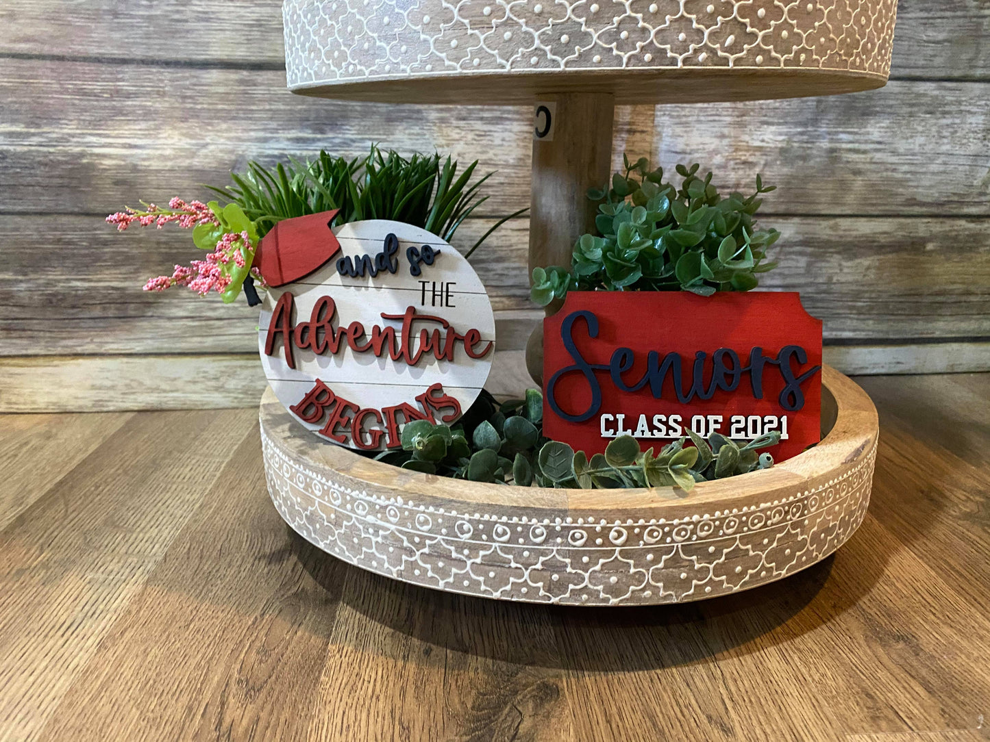 3D Tiered Tray Decor - Senior