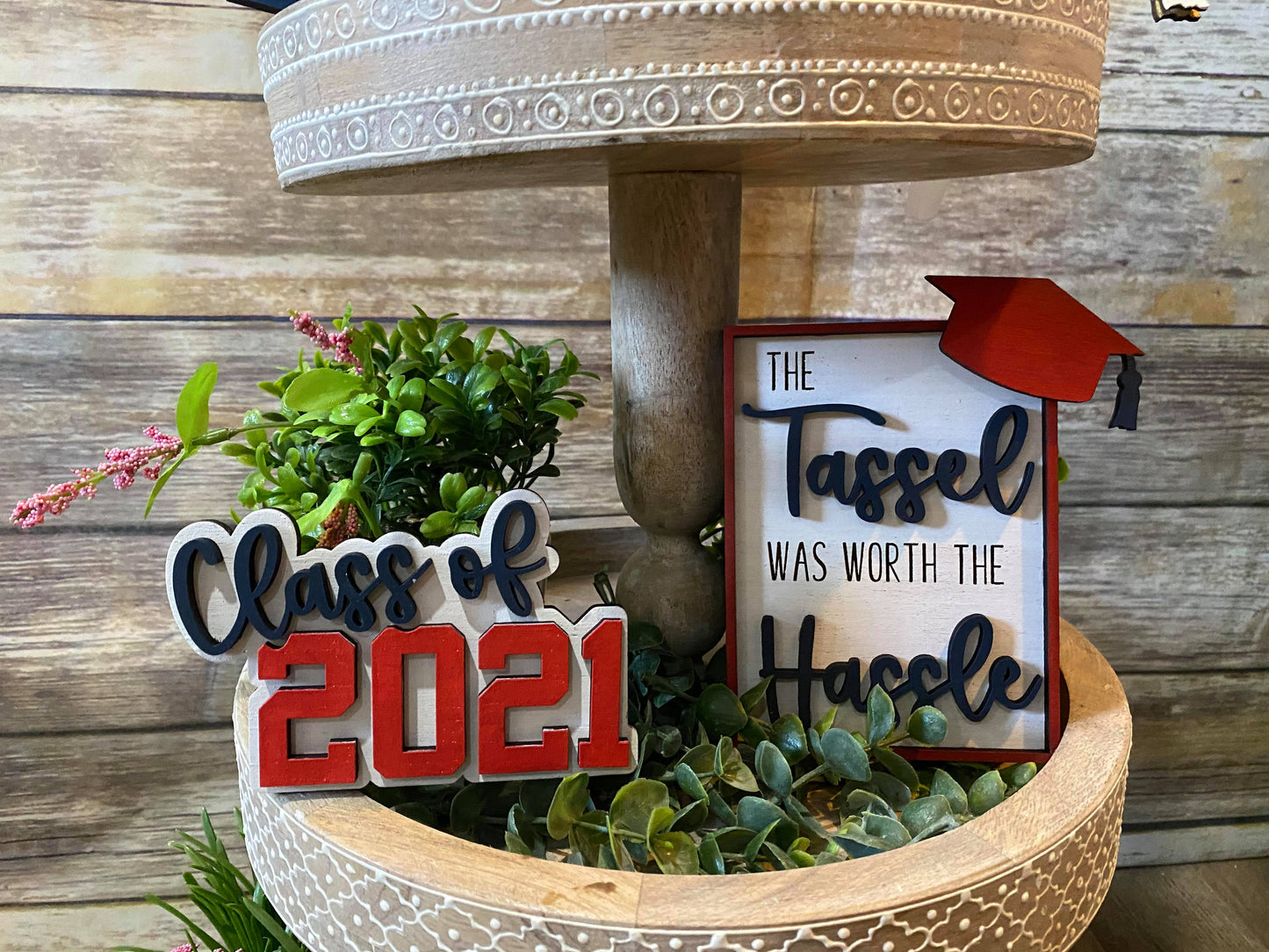 3D Tiered Tray Decor - Senior