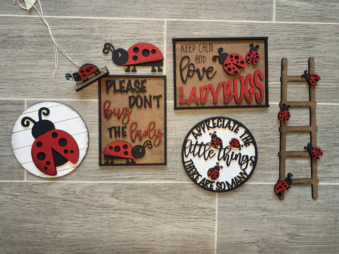 3D Tiered Tray Decor - LadyBug