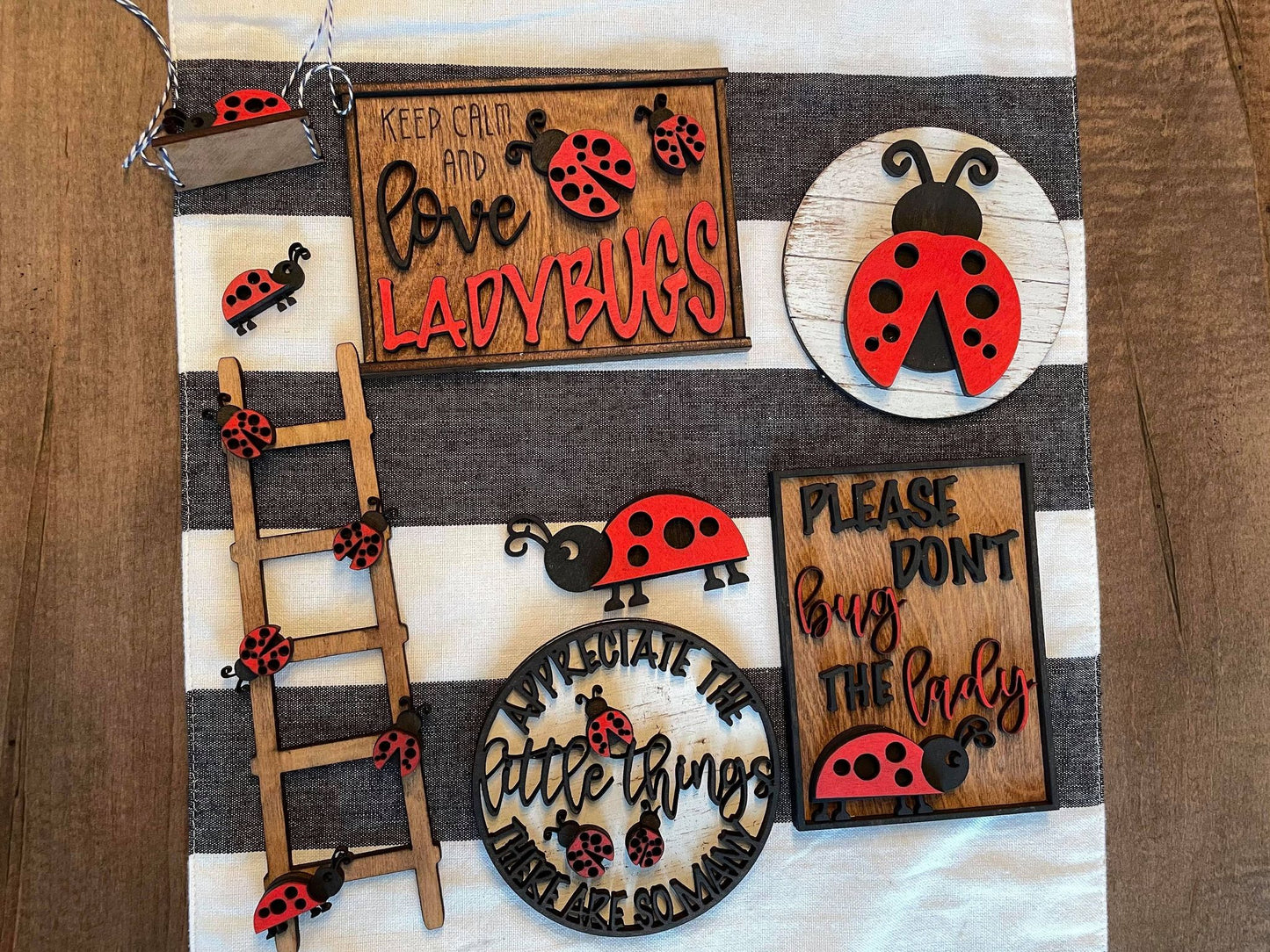 3D Tiered Tray Decor - LadyBug