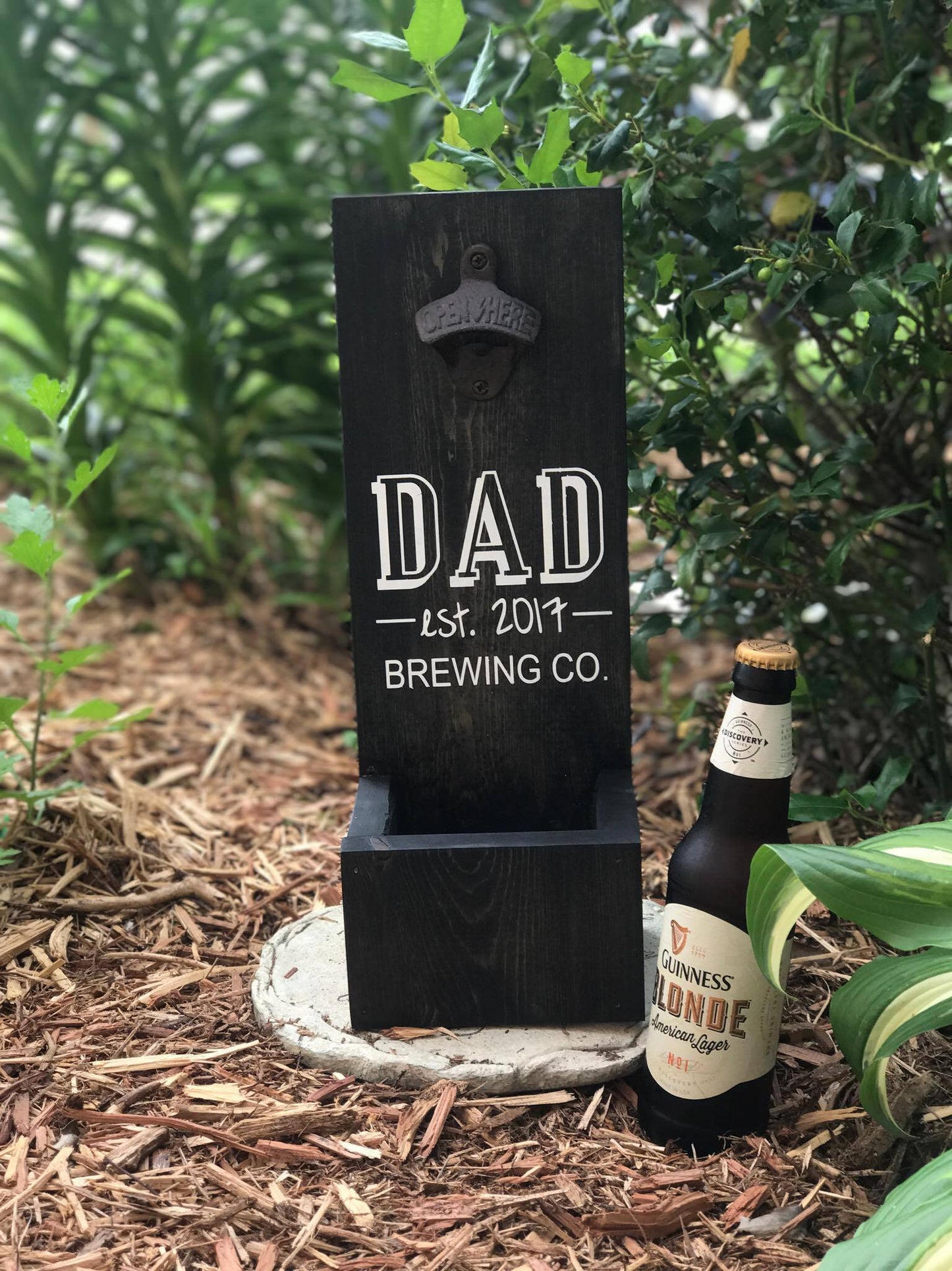 Wood Bottle Opener and Catcher