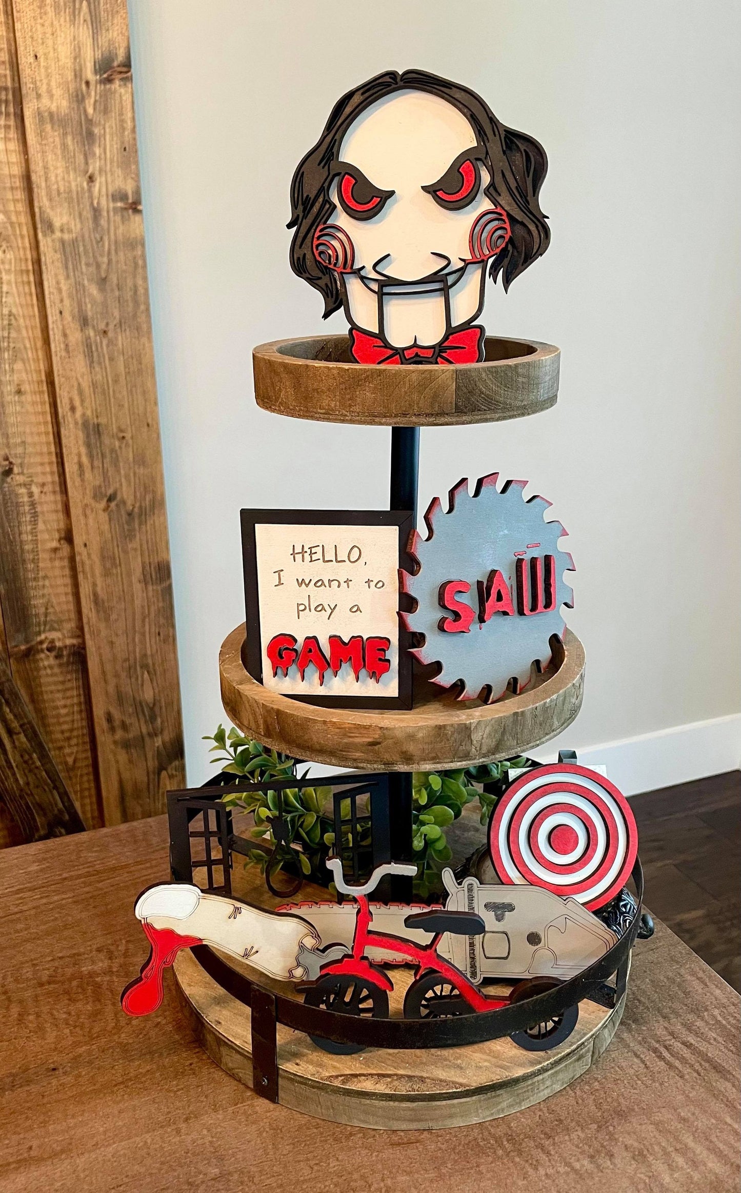 3D Tiered Tray Decor - Saw