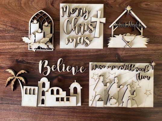 3D Tiered Tray Decor - Nativity