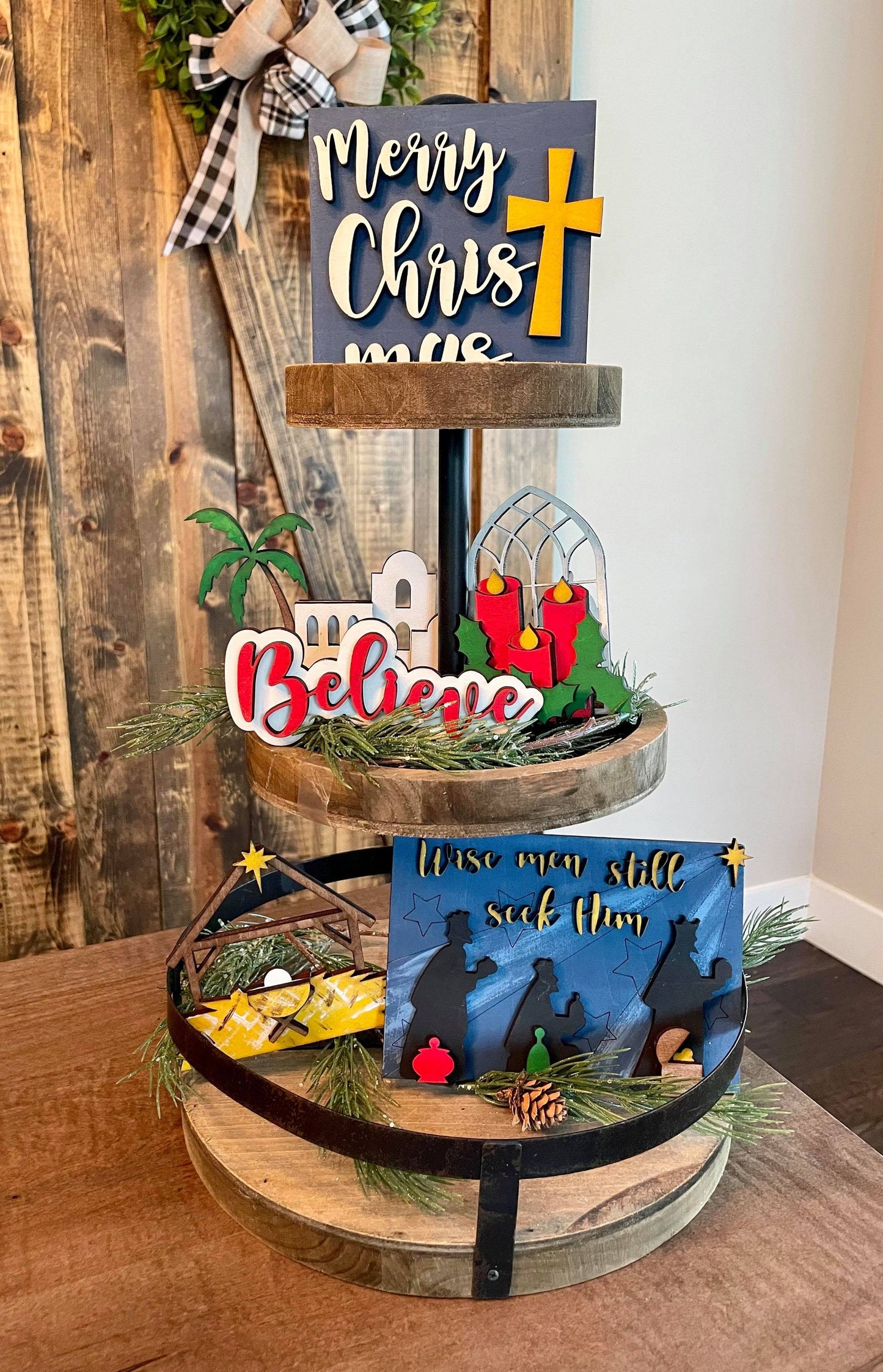 3D Tiered Tray Decor - Nativity
