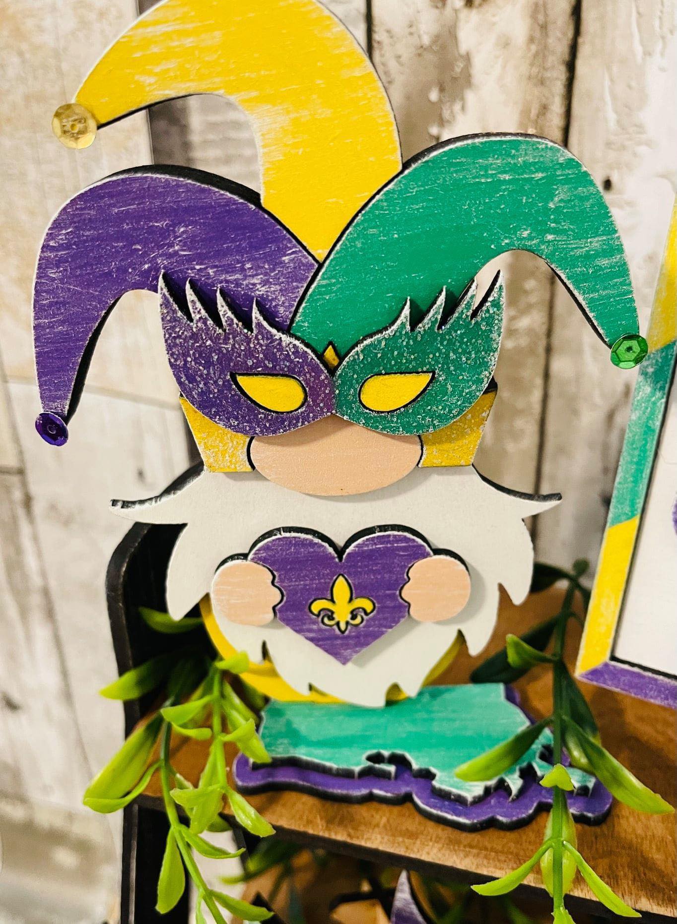 3D Tiered Tray Decor - Mardi Gras