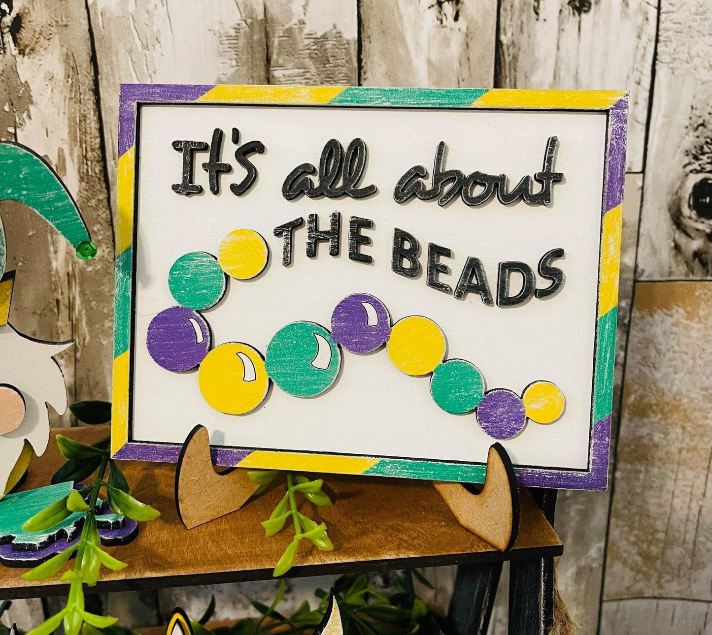 3D Tiered Tray Decor - Mardi Gras
