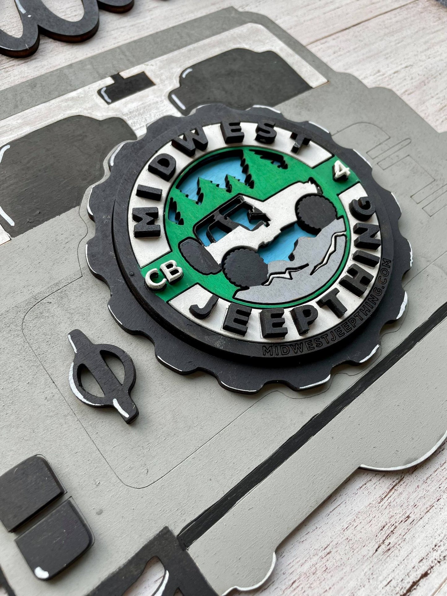 3D interchangeable door hanger Welcome Jeep