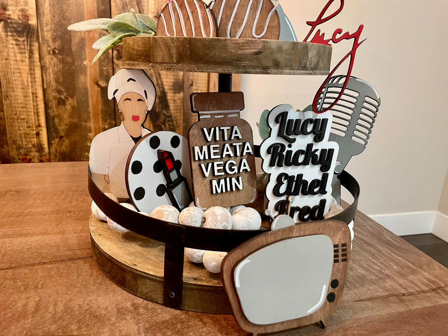 3D Tiered Tray Decor - I love Lucy