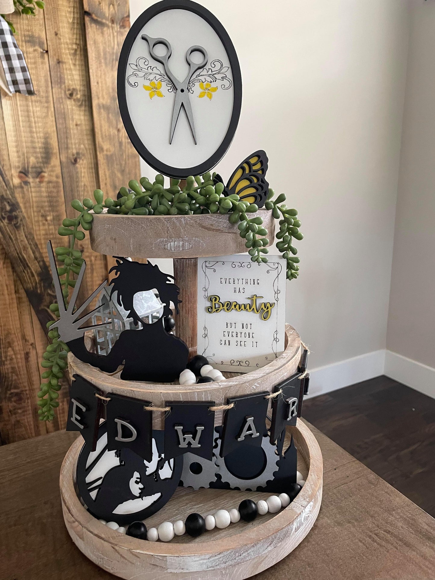 3D Tiered Tray Decor - Edward Scissorhand