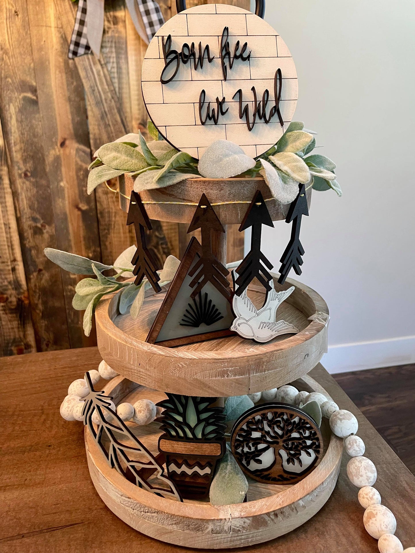 3D Tiered Tray Decor - BOHO
