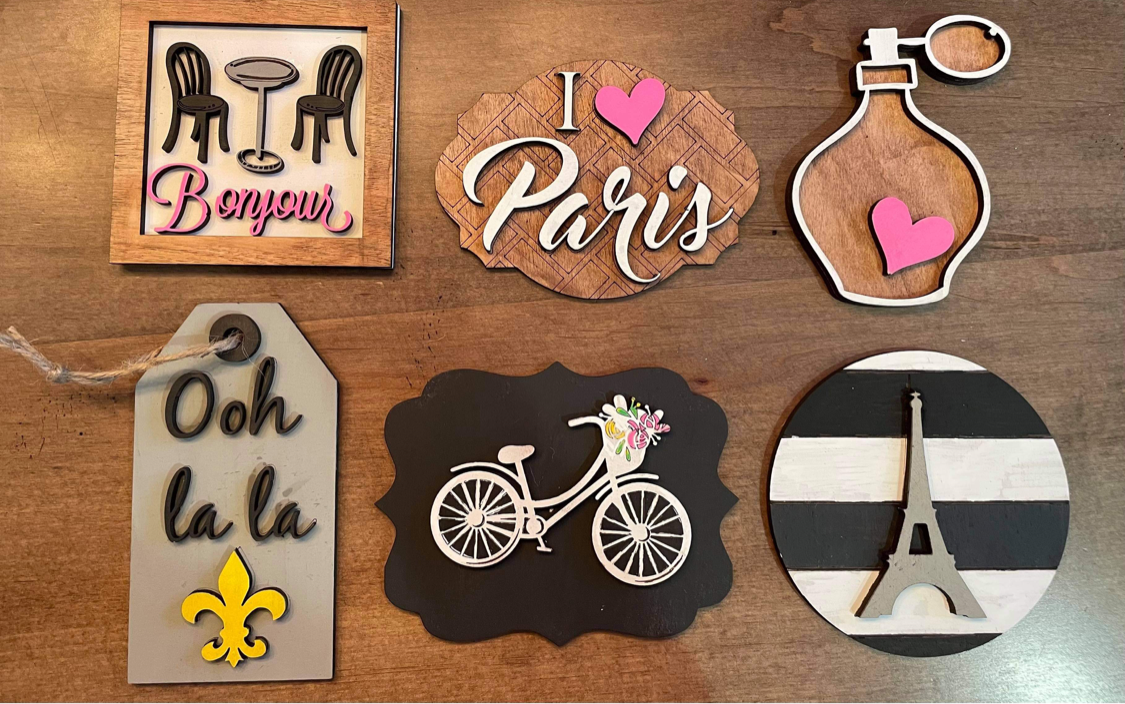3D Tiered Tray Decor - Paris