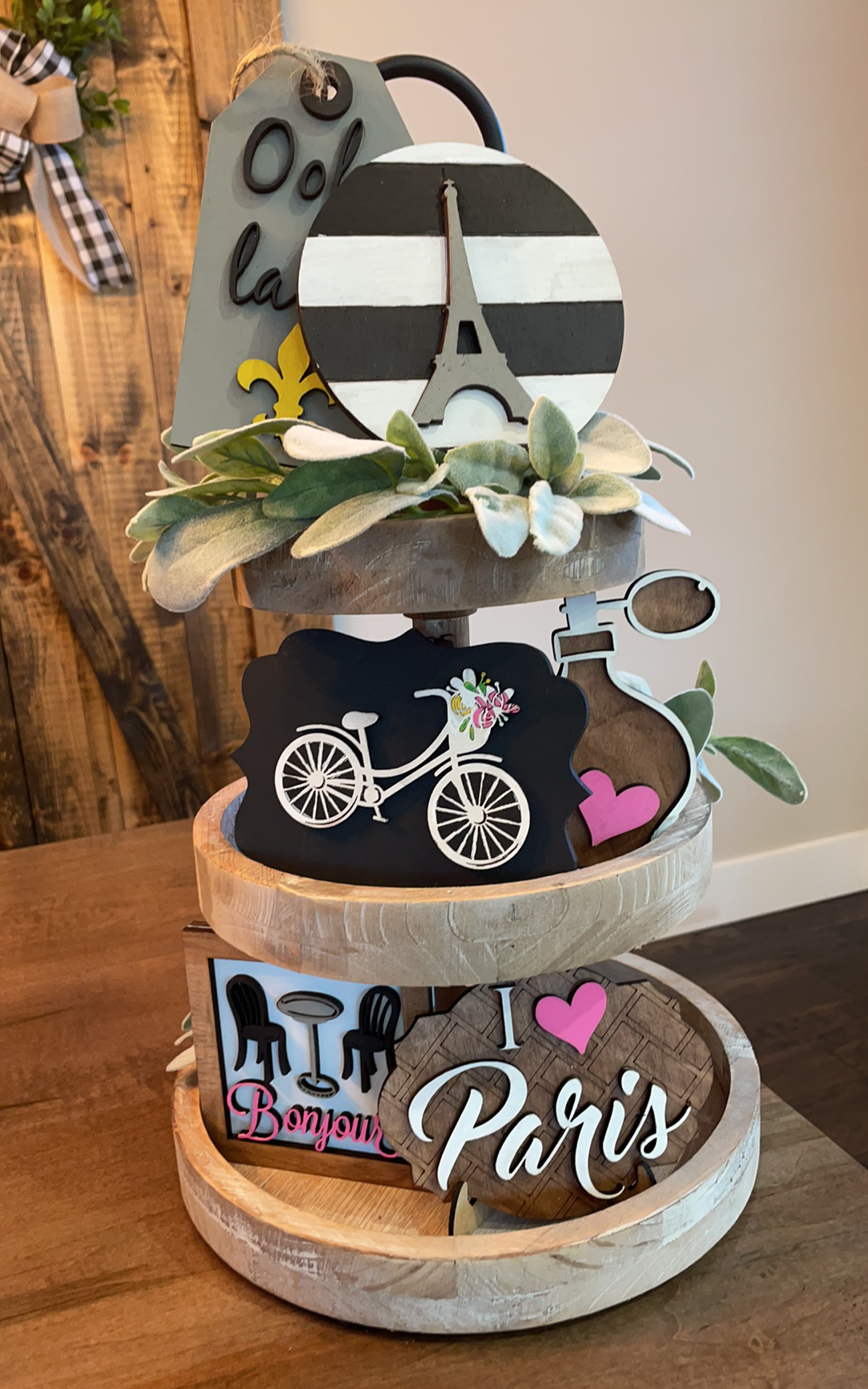 3D Tiered Tray Decor - Paris