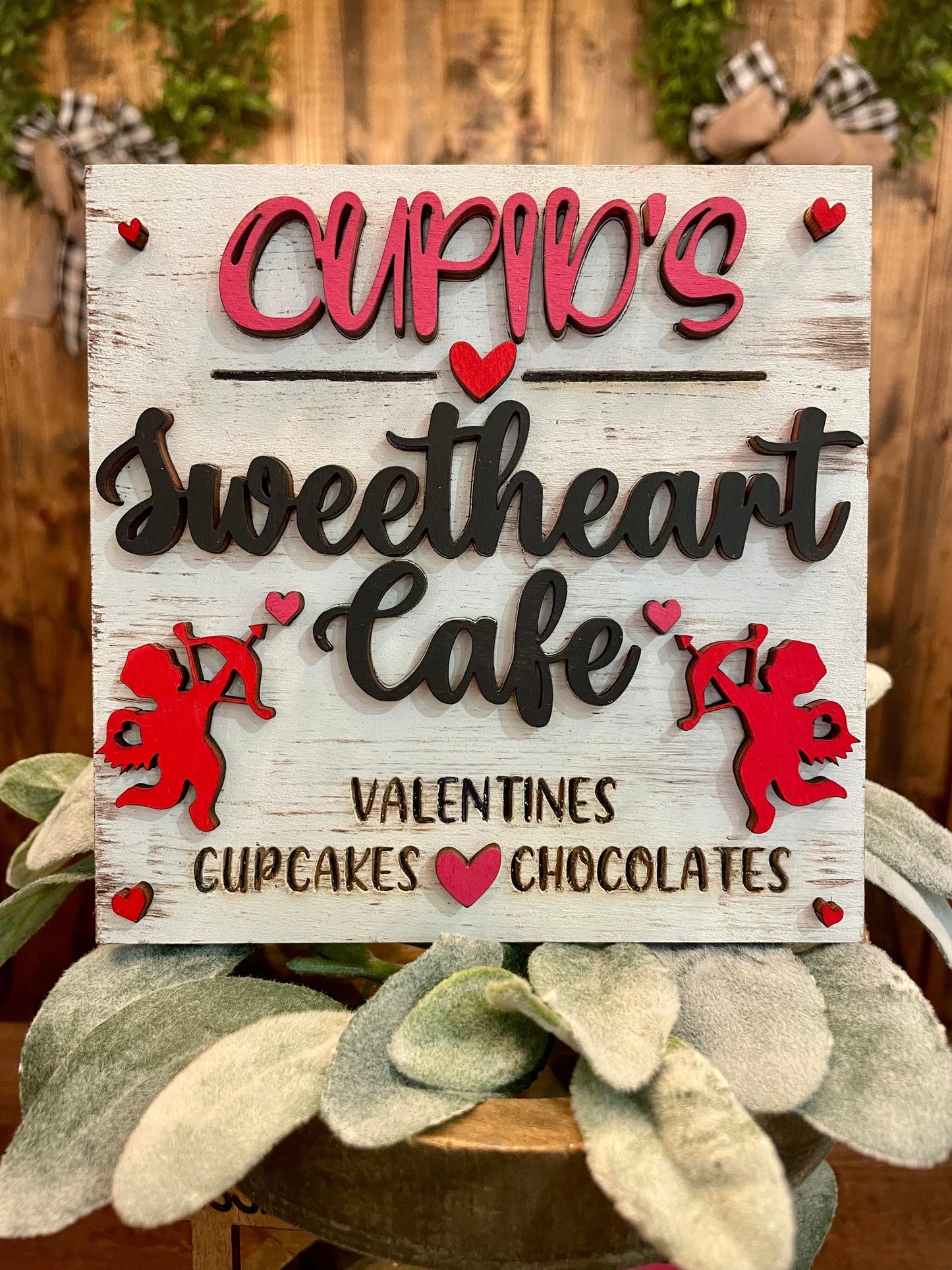 3D Tiered Tray Decor - Valentines Day - Cupid