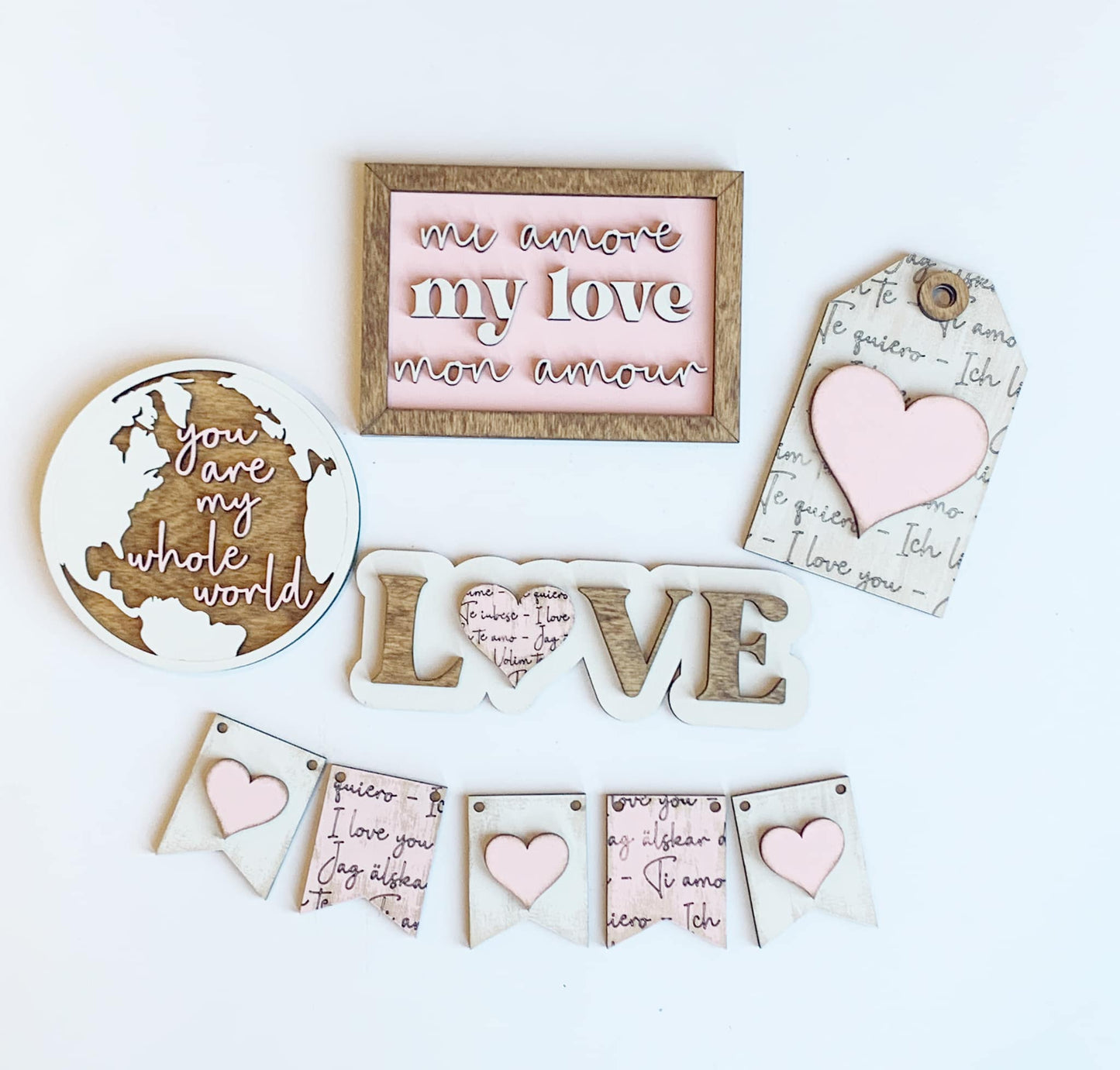 3D Tiered Tray Decor - Valentines Day - You are my whole world