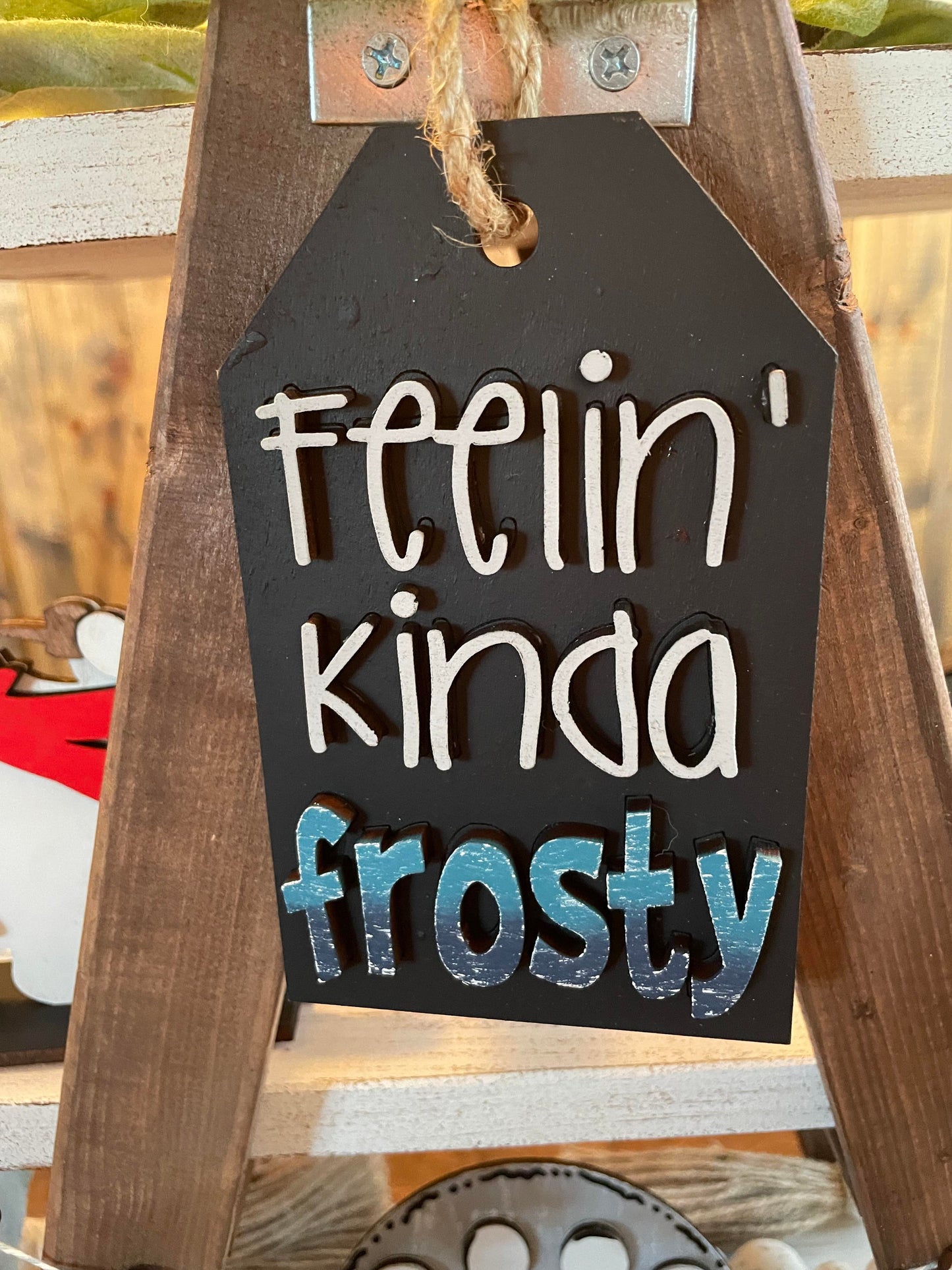 3D Tiered Tray Decor - Frosty