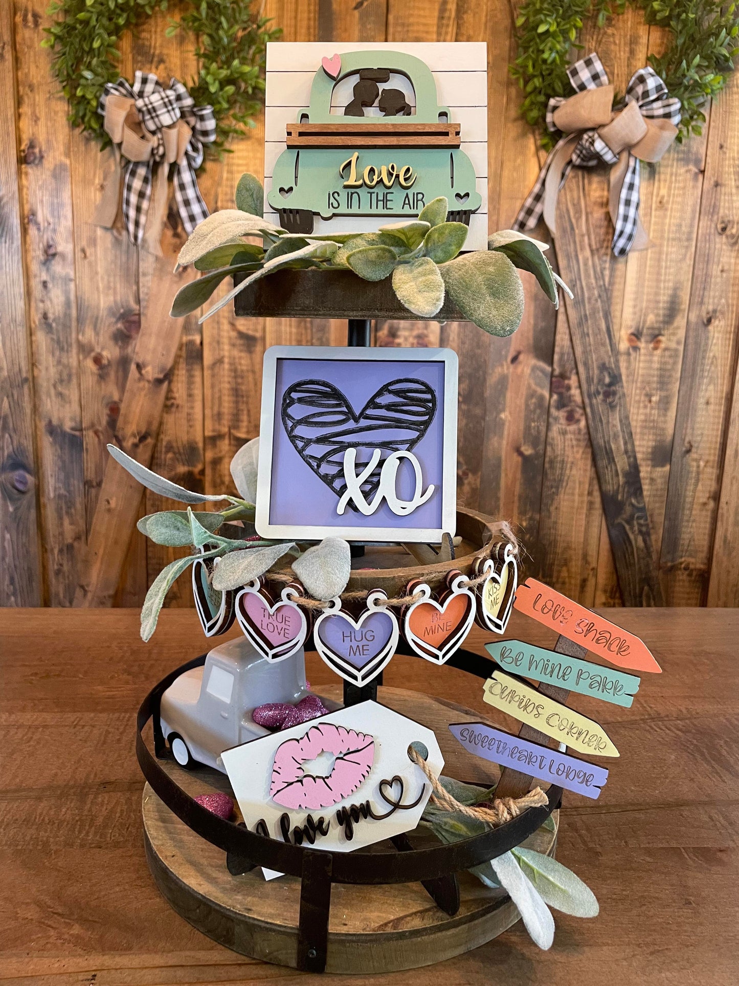 3D Tiered Tray Decor - Valentine's Day Love is in the air truck