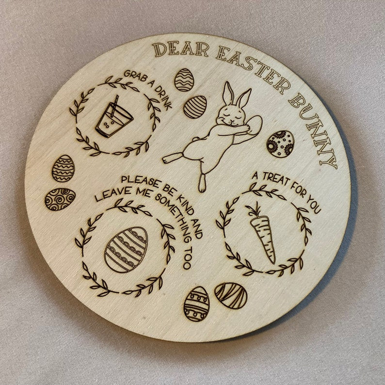 3D Easter Bunny treat tray - Round