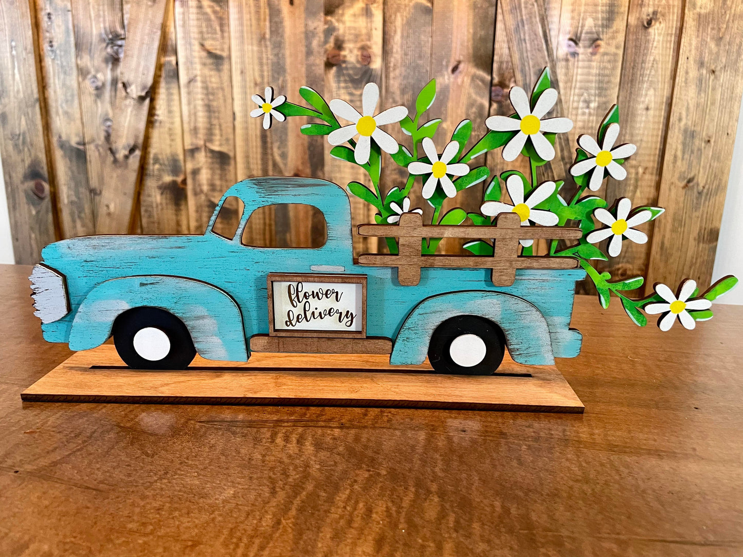 3d Interchangeable Truck with Flowers SET