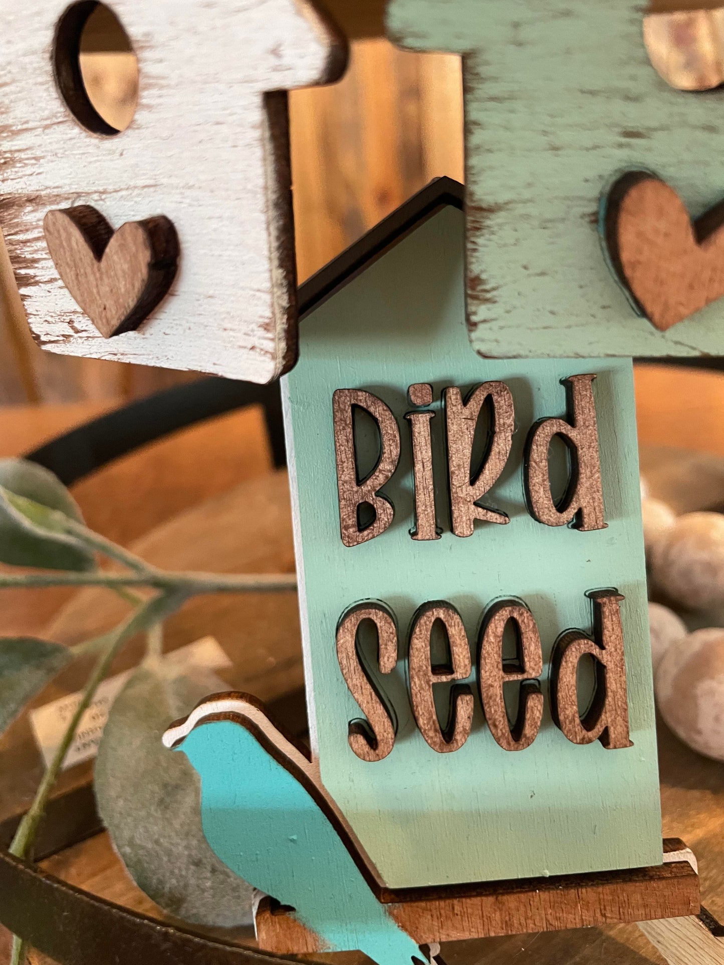 3D Tiered Tray Decor - Bird House