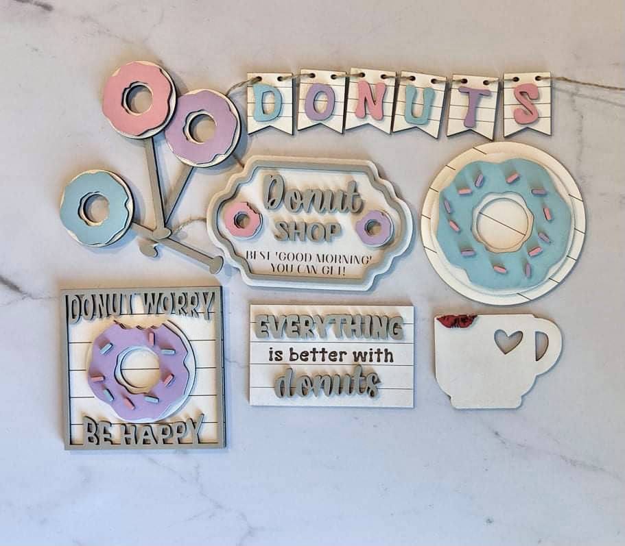 3D Tiered Tray Decor - Donut Shop