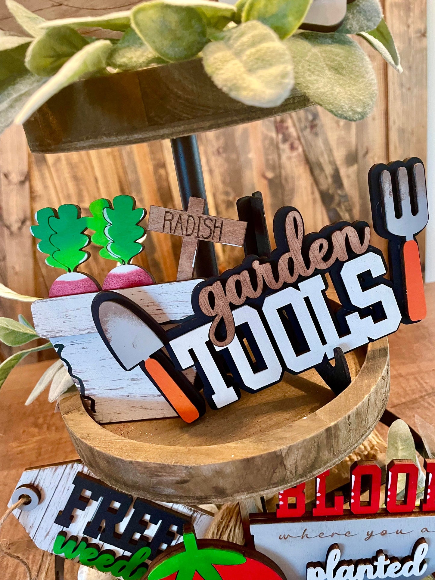 3D Tiered Tray Decor - Vegetables