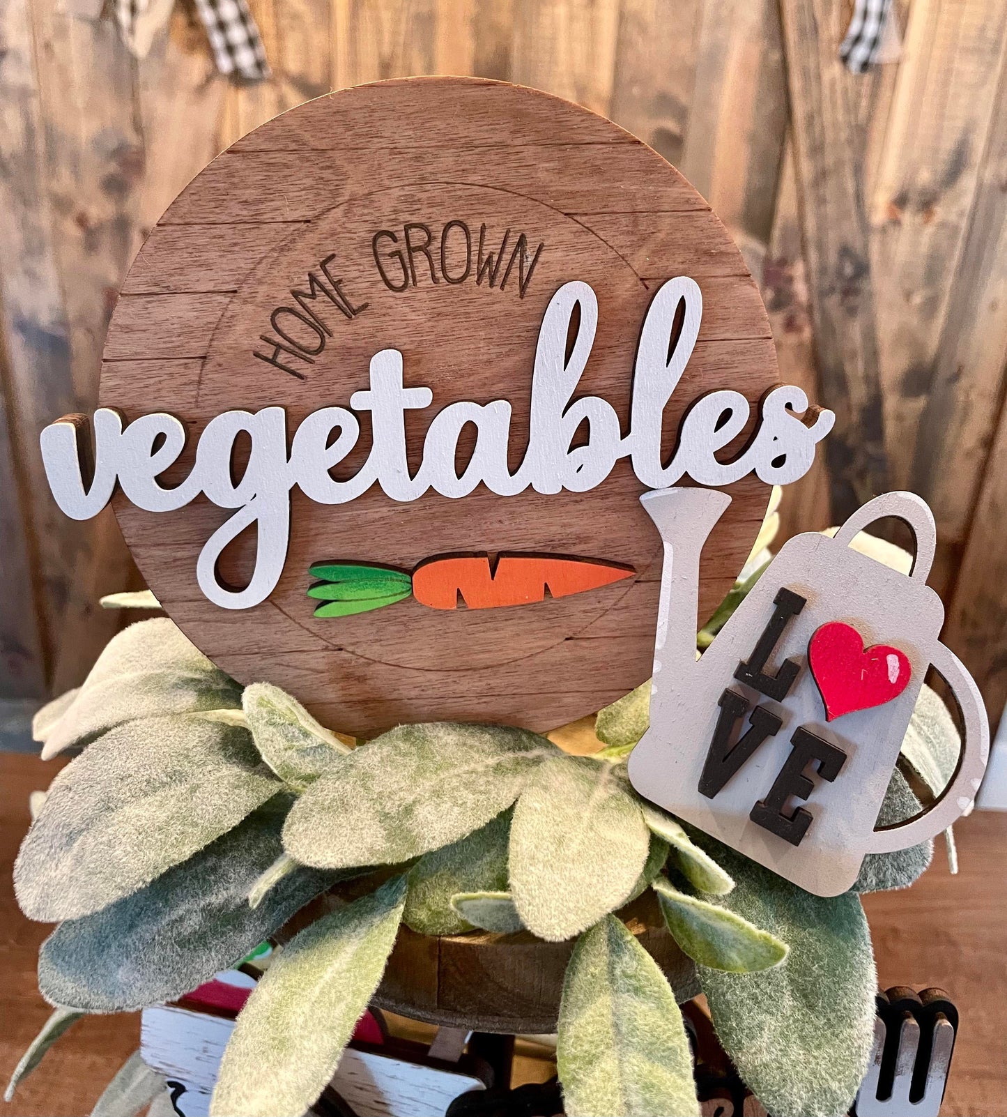 3D Tiered Tray Decor - Vegetables
