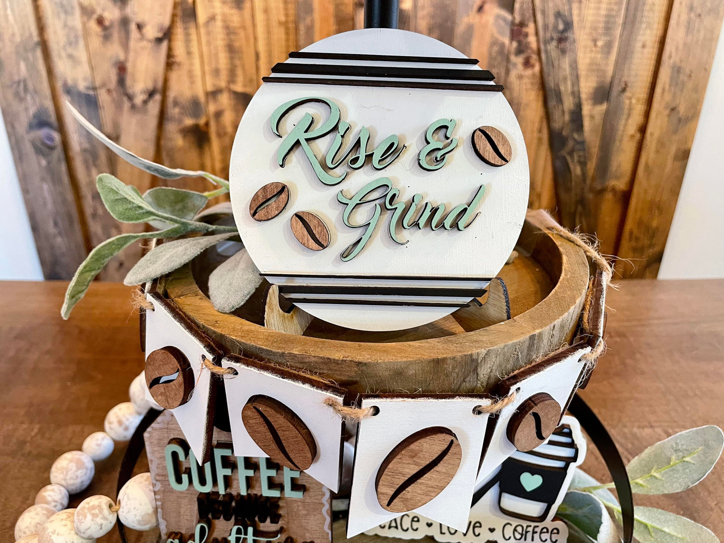 3D Tiered Tray Decor - Coffee before Chaos