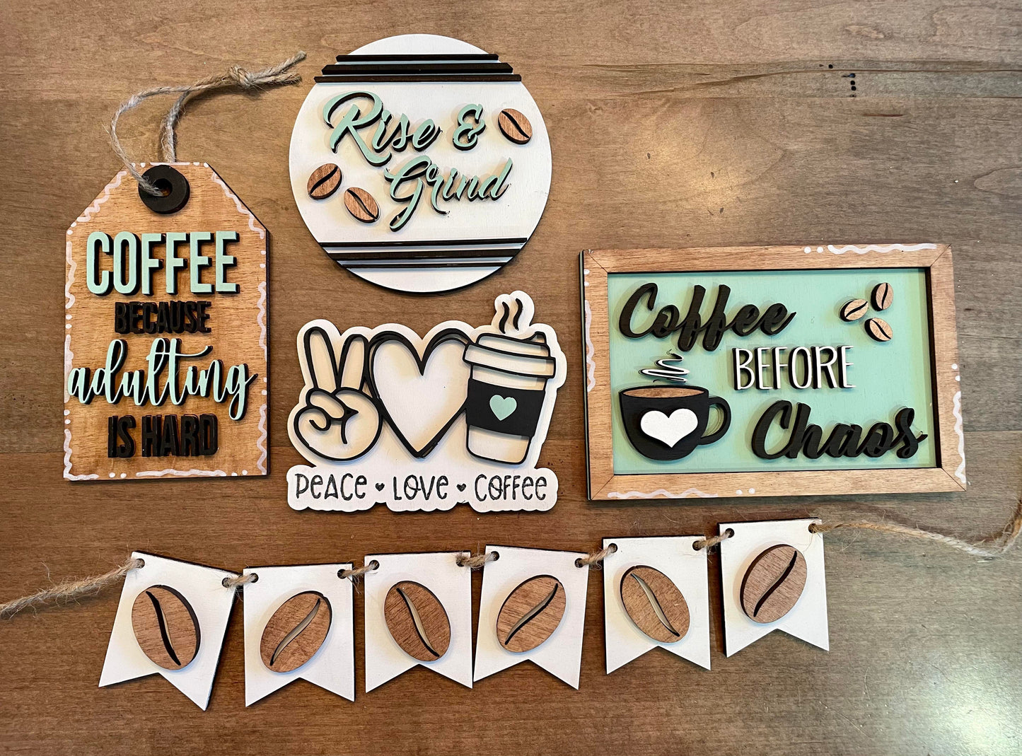 3D Tiered Tray Decor - Coffee before Chaos